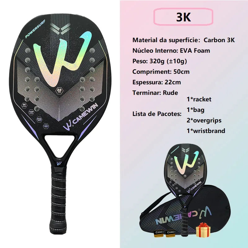 3K Camewin Beach Tennis Racket Full Carbon